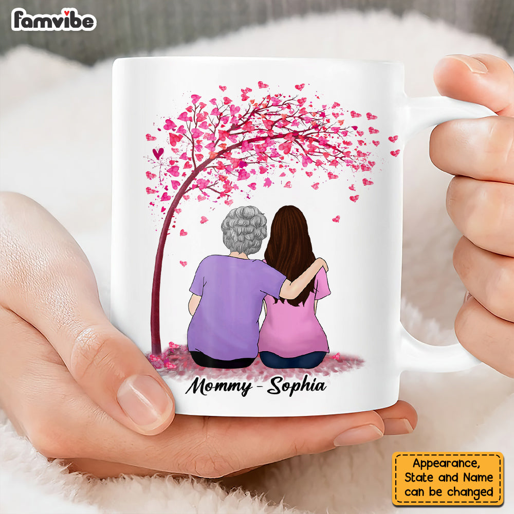 Personalized Long Distance Mom & Daughter Mug Personalized Long Distance Mom & Daughter Mug