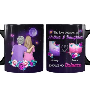Personalized Long Distance Mom Daughter Rose Mug