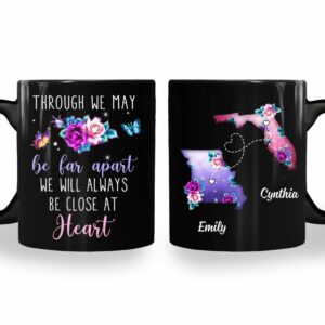Personalized Long Distance Rose Mug
