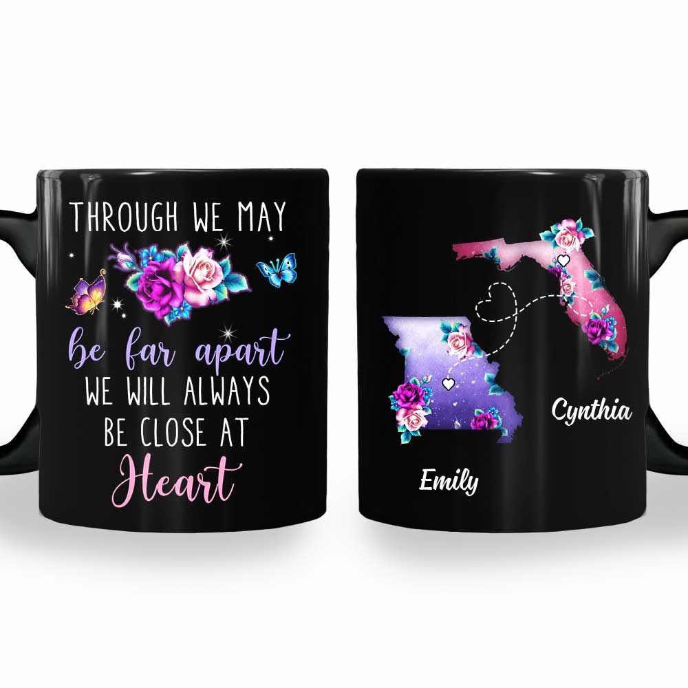 Personalized Long Distance Rose Mug Personalized Long Distance Rose Mug