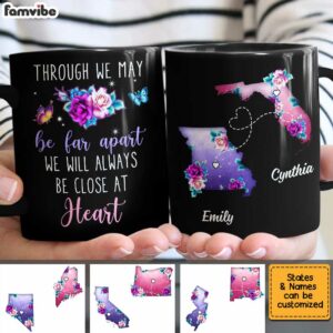 Personalized Long Distance Rose Mug