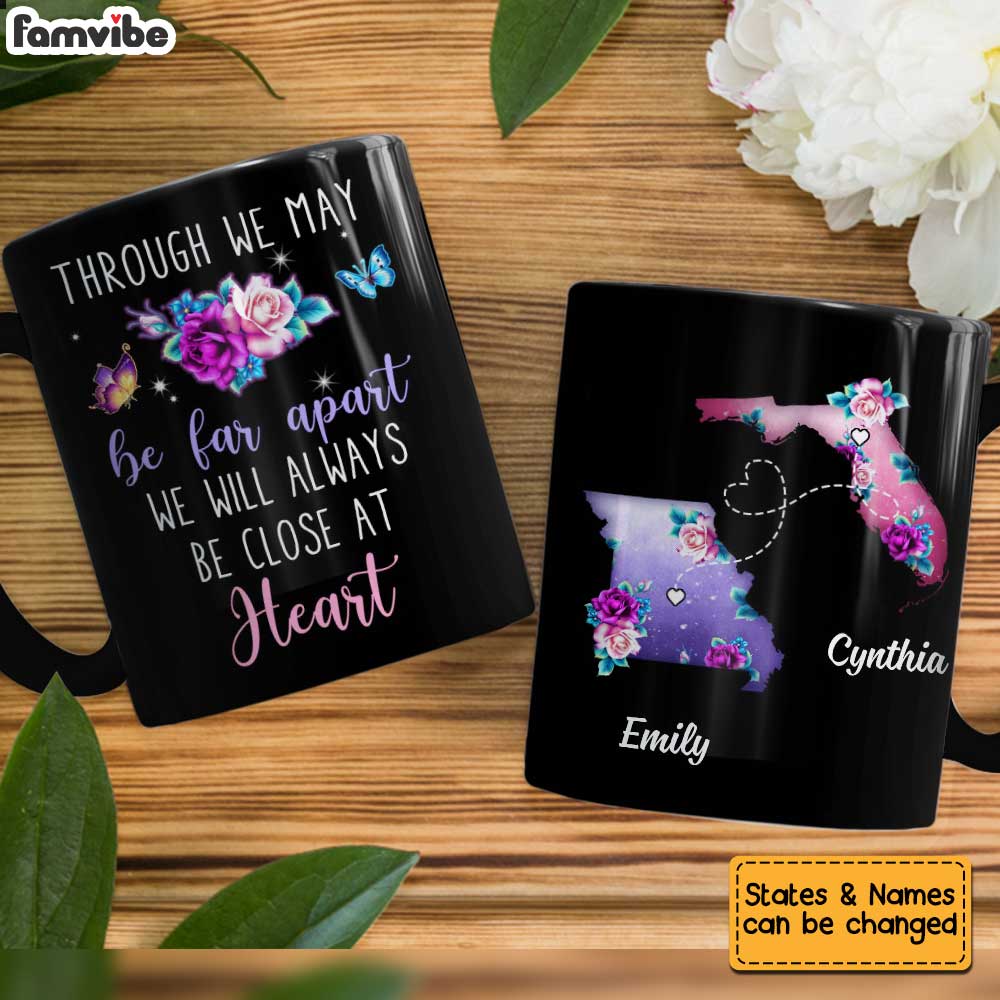 Personalized Long Distance Rose Mug Personalized Long Distance Rose Mug