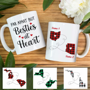 Personalized Long Distance State Map Mug