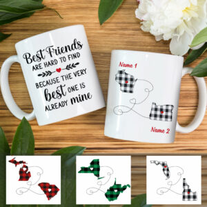 Personalized Long Distance State Map Mug