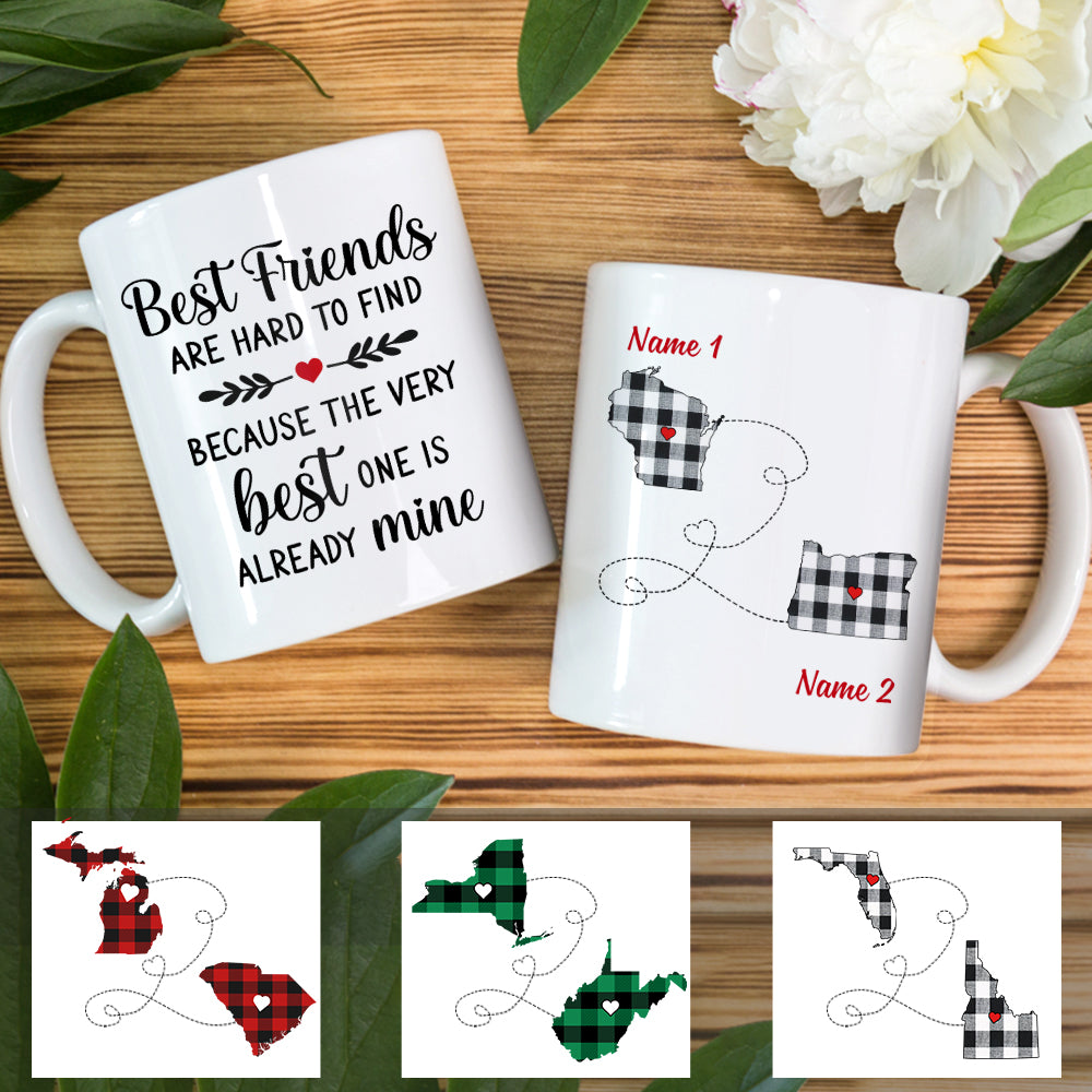 Personalized Long Distance State Map Mug Personalized Long Distance State Map Mug