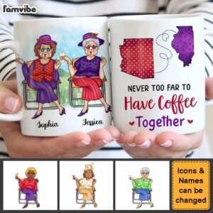 Personalized Long Distance State To State Gifts For Old Friends Mug 3
