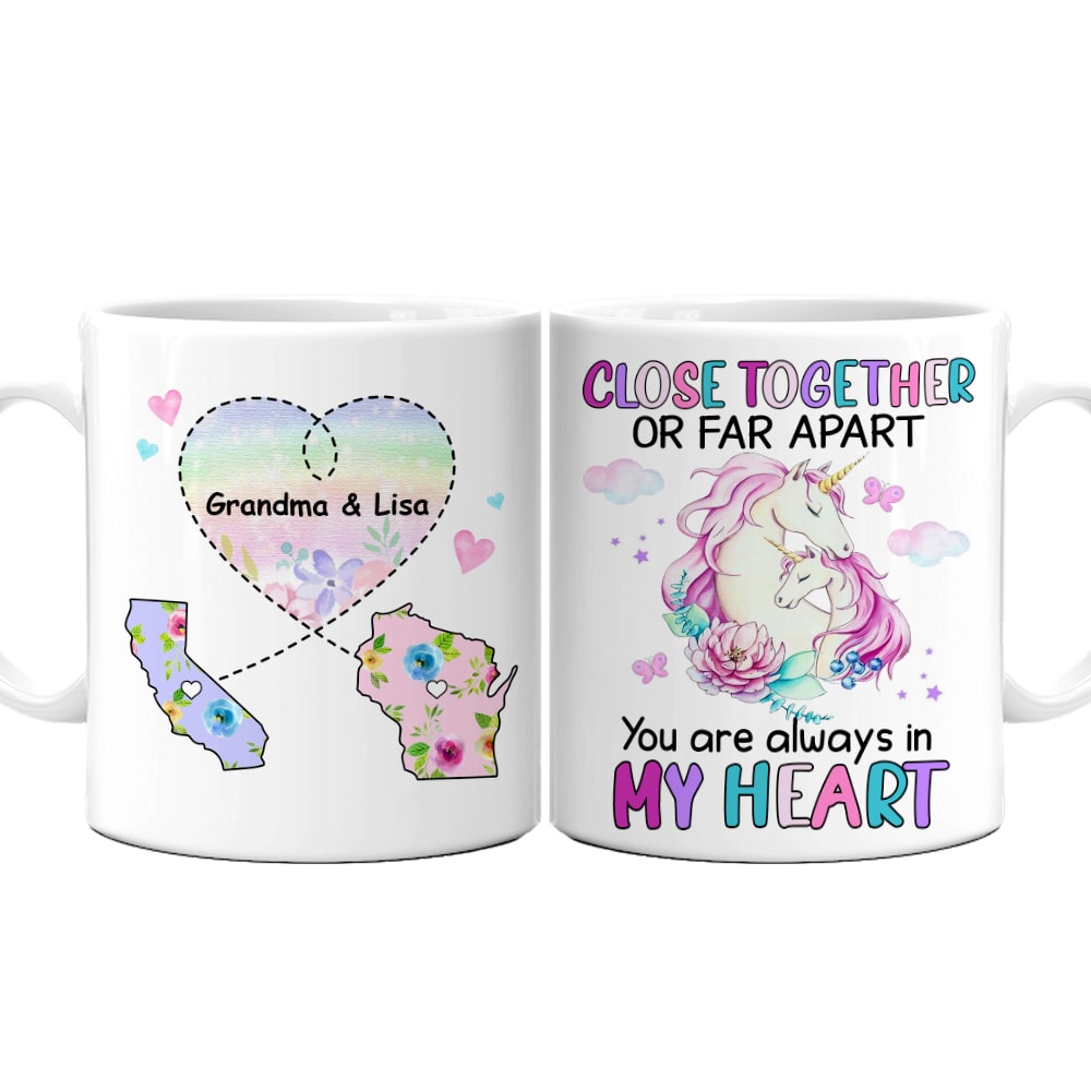 Personalized Long Distance Unicorn Mug Personalized Long Distance Unicorn Mug