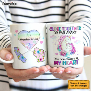 Personalized Long Distance Unicorn Mug
