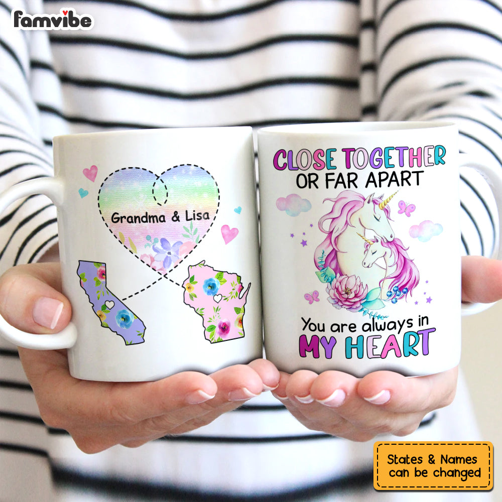 Personalized Long Distance Unicorn Mug Personalized Long Distance Unicorn Mug