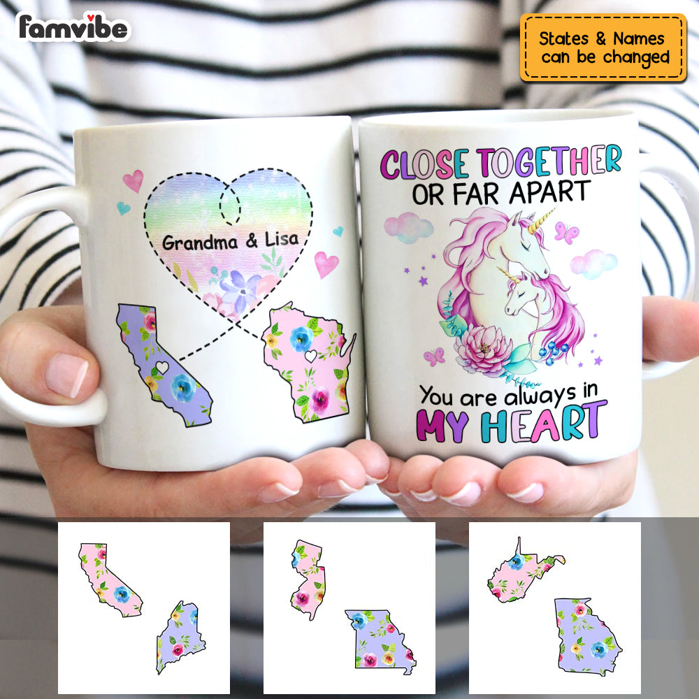 Personalized Long Distance Unicorn Mug Personalized Long Distance Unicorn Mug
