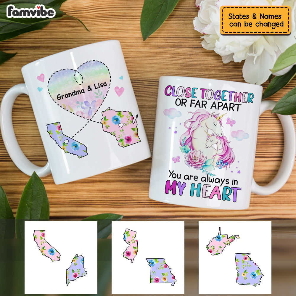 Personalized Long Distance Unicorn Mug Personalized Long Distance Unicorn Mug