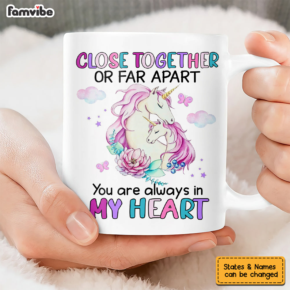 Personalized Long Distance Unicorn Mug Personalized Long Distance Unicorn Mug