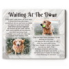 Personalized Loss Of Dog Sympathy Gift, Pet Passing Gift, Waiting At The Door Canvas