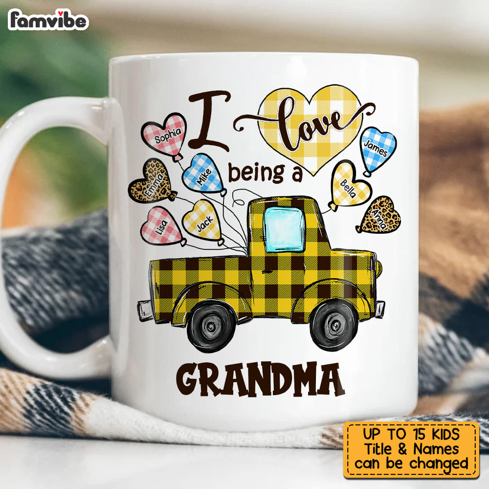 Personalized Love Being A Grandma Buffalo Truck Mug Personalized Love Being A Grandma Buffalo Truck Mug