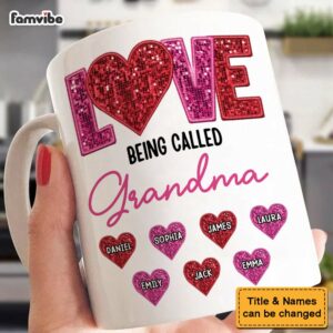 Personalized Love Being Called Grandma Mug 5