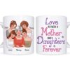 Personalized Love Between A Mother and Daughters Is Forever Mug