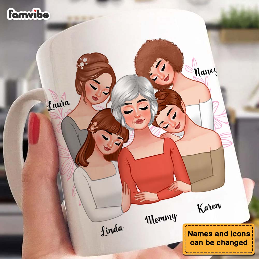Personalized Love Between A Mother and Daughters Is Forever Mug Personalized Love Between A Mother and Daughters Is Forever Mug
