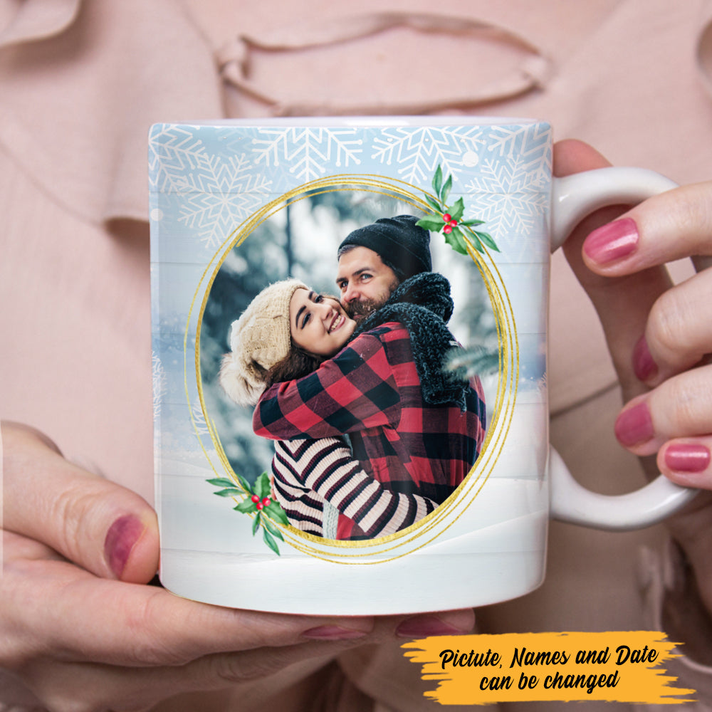 Personalized Love Couple Red Truck Christmas Mug Personalized Love Couple Red Truck Christmas Mug