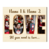Personalized Love Picture Collage, Custom Gift For Girlfriend, Love Gift For Her