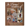 Personalized Memorial Picture Collage, Memorial Canvas Gifts, Lost Loved Ones Memorial Gifts