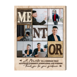 Personalized Mentor Photo Collage Canvas, Thank You Mentor Gifts, Mentor Gift – Best Personalized Gifts For Everyone
