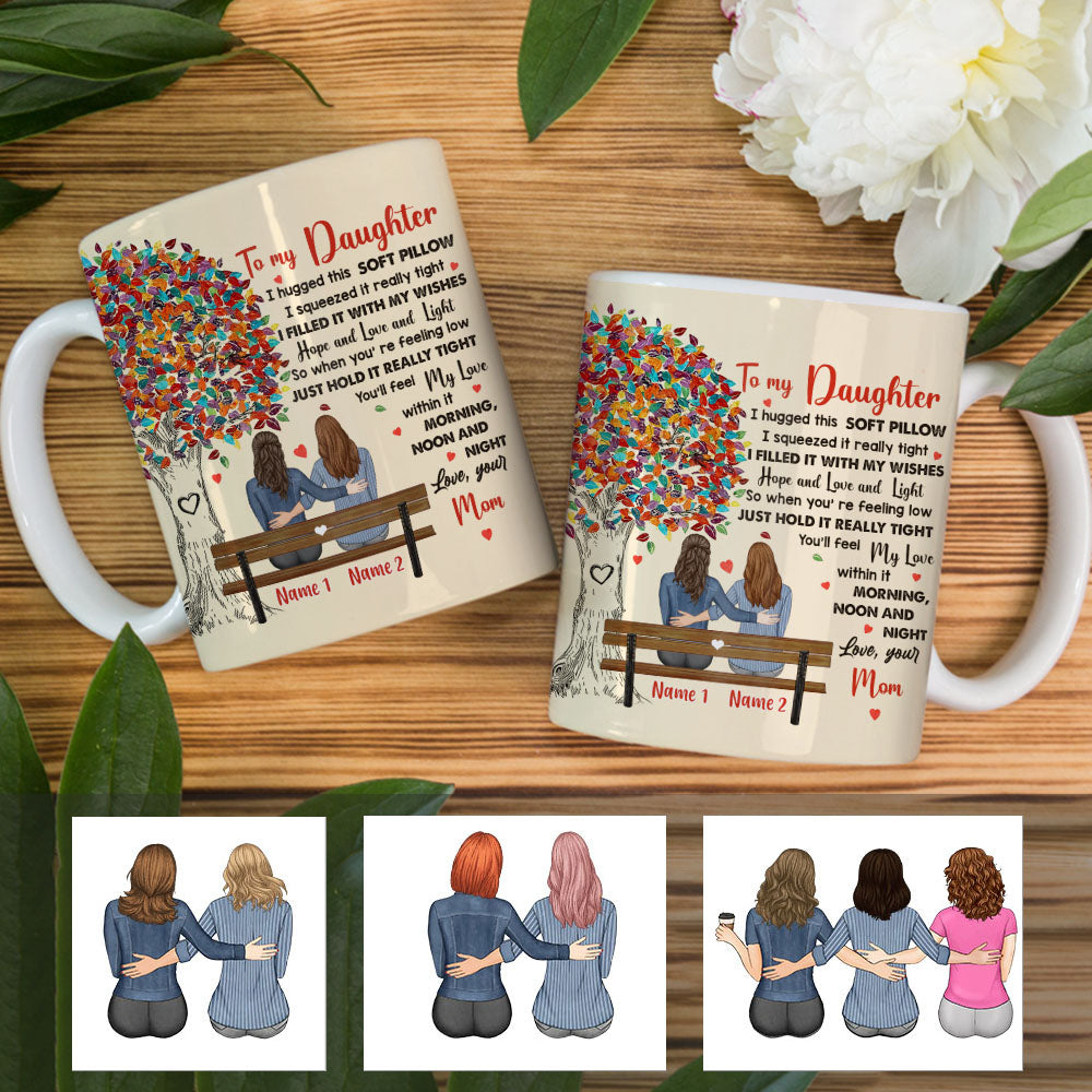 Personalized Mom And Daughter Love Tree Mug Personalized Mom And Daughter Love Tree Mug