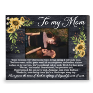 Personalized Mom And Daughter Photo Ideas Canvas, Best Christmas Gifts For Mom From Daughter, Photo Gift For Mum