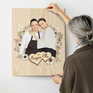 Personalized Mom And Daughter Portrait Canvas Art, Portrait Gifts For Mom, Mother’s Day Mom Gifts From Daughter