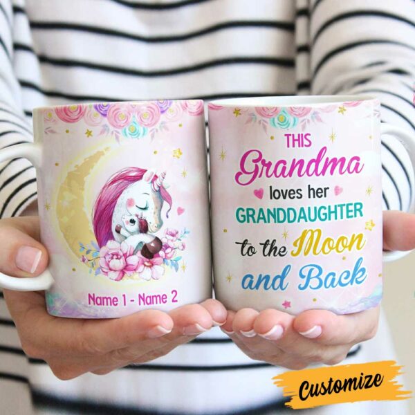 Personalized Mom Grandma Daughter Granddaughter Unicorn Mug