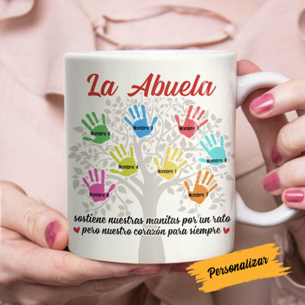 Personalized Mom Grandma Tree Spanish Mama Abuela Mug