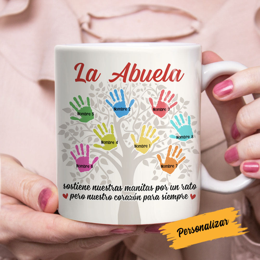 Personalized Mom Grandma Tree Spanish Mama Abuela Mug Personalized Mom Grandma Tree Spanish Mama Abuela Mug
