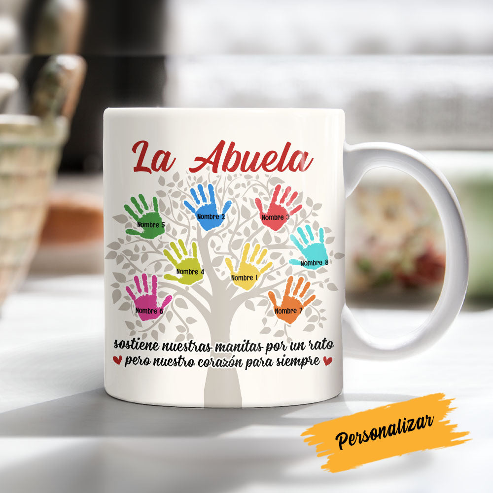 Personalized Mom Grandma Tree Spanish Mama Abuela Mug Personalized Mom Grandma Tree Spanish Mama Abuela Mug