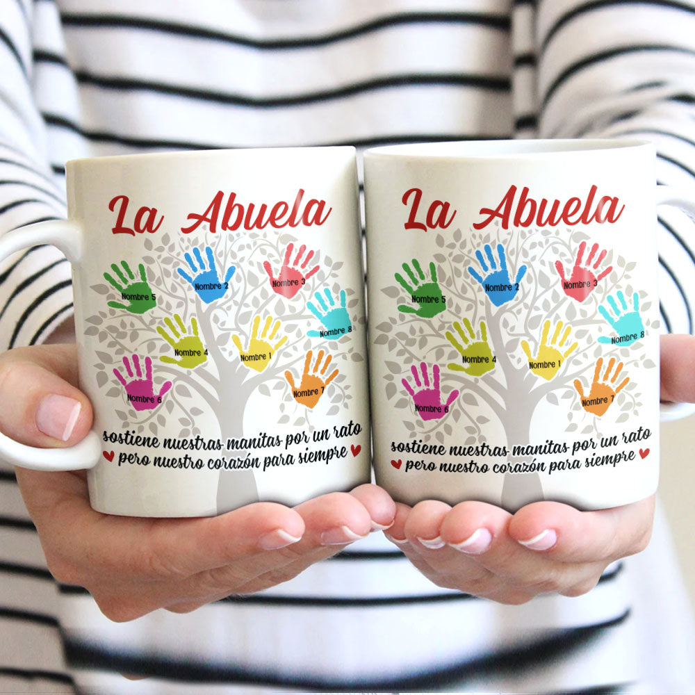 Personalized Mom Grandma Tree Spanish Mama Abuela Mug Personalized Mom Grandma Tree Spanish Mama Abuela Mug