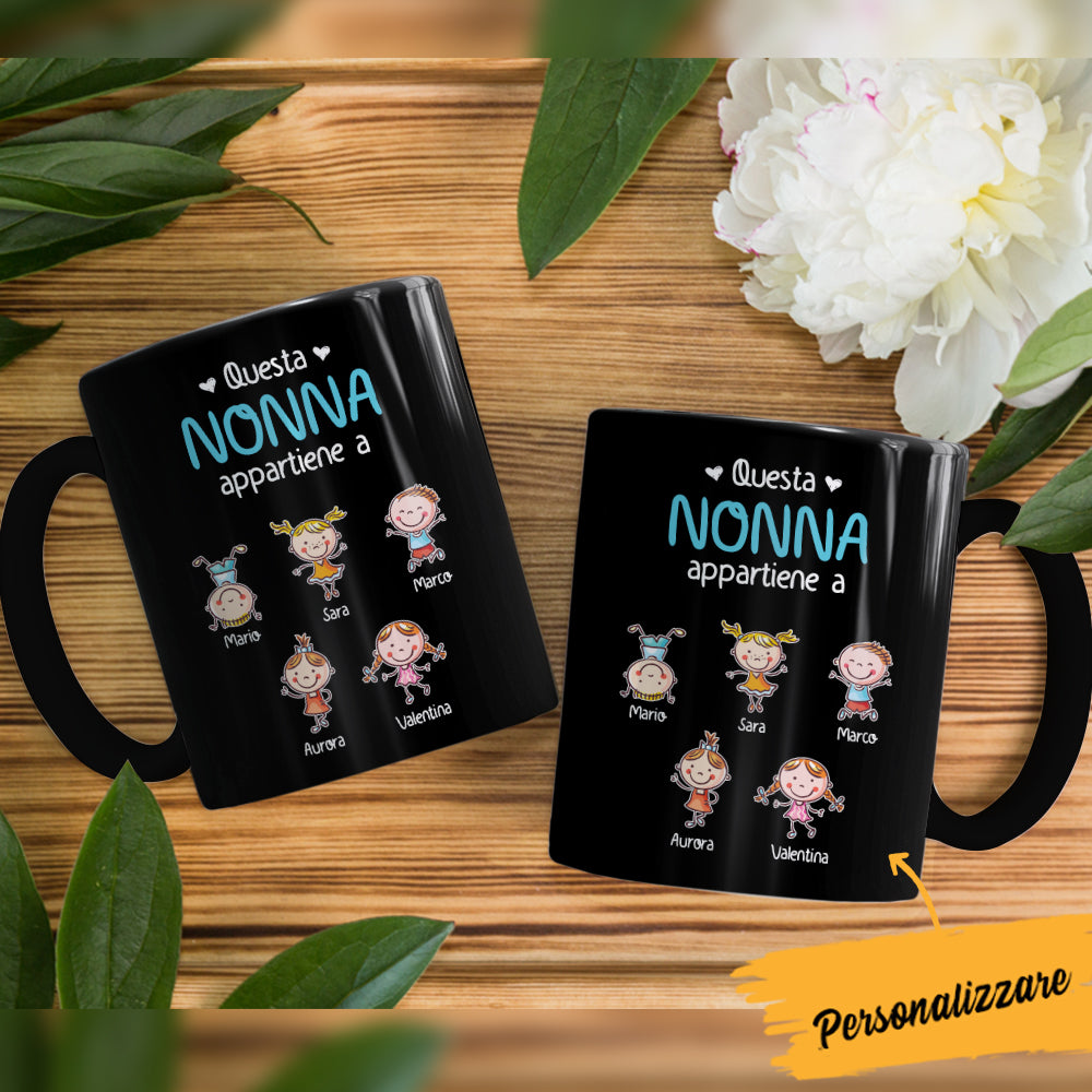 Personalized Nonna Nonno Italian Grandma Grandpa Mug Personalized Nonna Nonno Italian Grandma Grandpa Mug