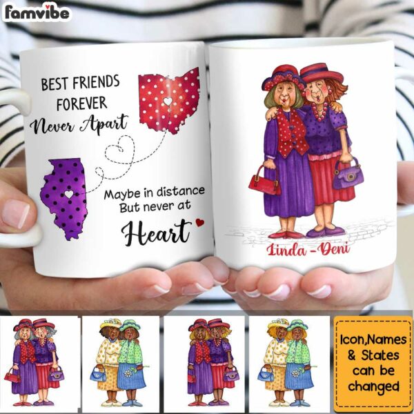 Personalized Old Friends Sisters Long Distance Mug