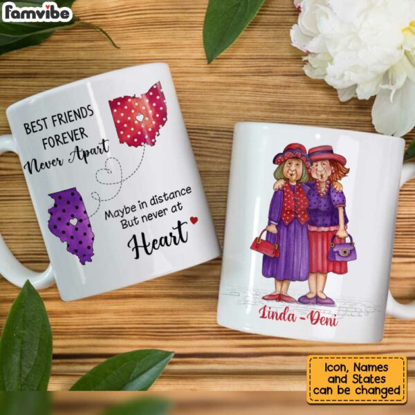 Personalized Old Friends Sisters Long Distance Mug