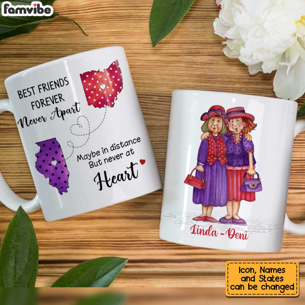 Personalized Old Friends Sisters Long Distance Mug Personalized Old Friends Sisters Long Distance Mug