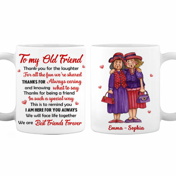 Personalized Old Friends Thank You Friendship Mug