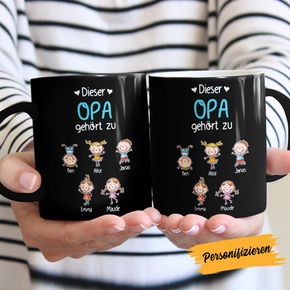Personalized Opa German Grandpa Belongs Mug Personalized Opa German Grandpa Belongs Mug