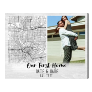 Personalized Our First Home Map Canvas, First Home Gifts, New Home Owner Gifts – Best Personalized Gifts For Everyone