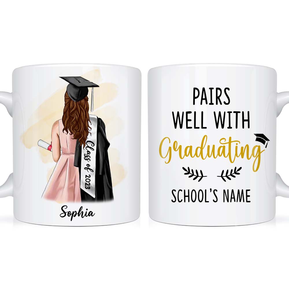 Personalized Pairs Well With Graduating Mug Personalized Pairs Well With Graduating Mug