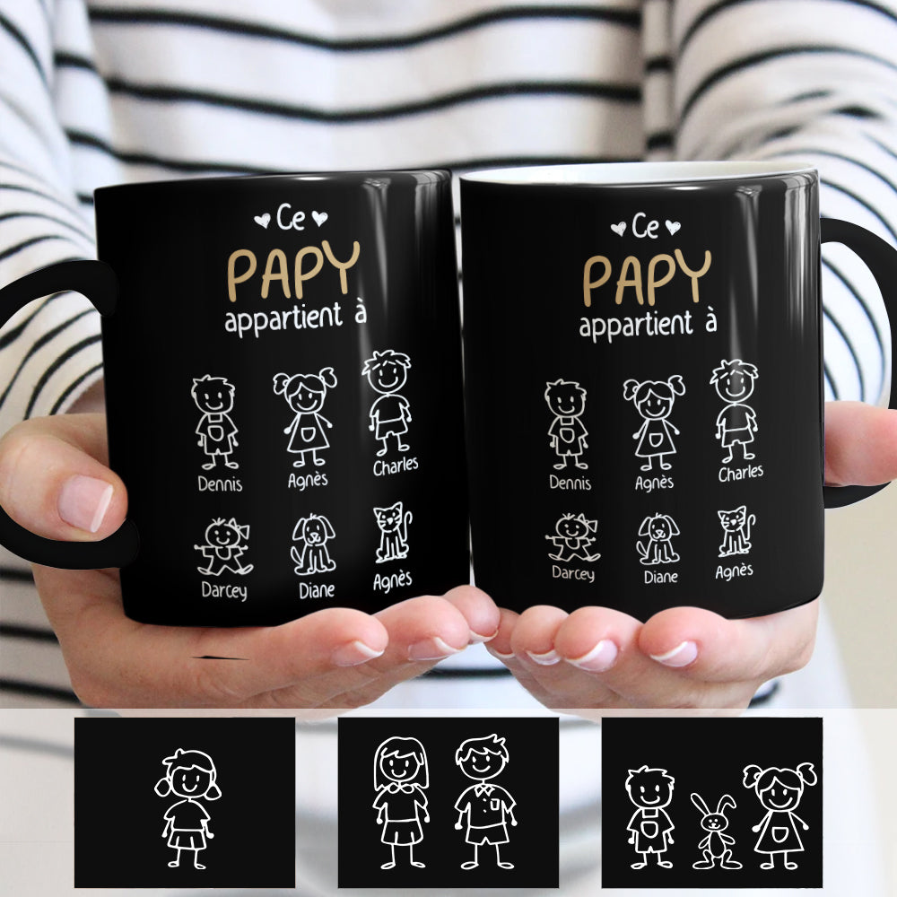Personalized Papy Mamie French Grandma Grandpa Belongs Mug Personalized Papy Mamie French Grandma Grandpa Belongs Mug