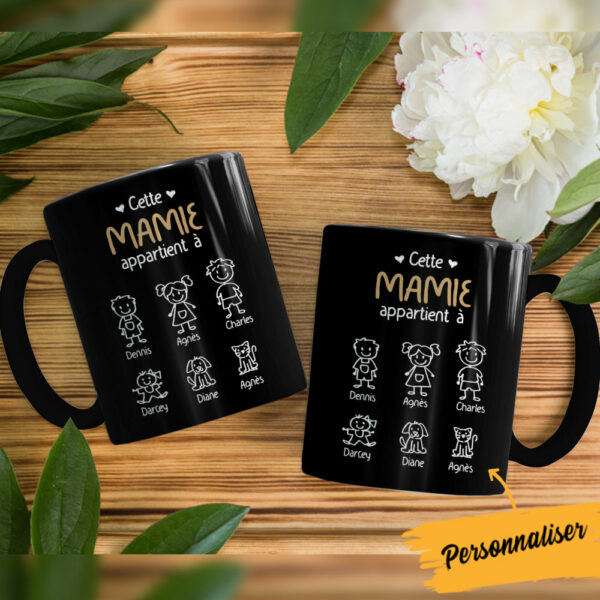 Personalized Papy Mamie French Grandma Grandpa Belongs Mug