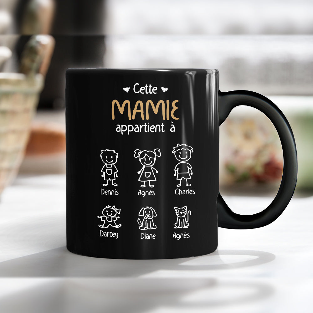 Personalized Papy Mamie French Grandma Grandpa Belongs Mug Personalized Papy Mamie French Grandma Grandpa Belongs Mug