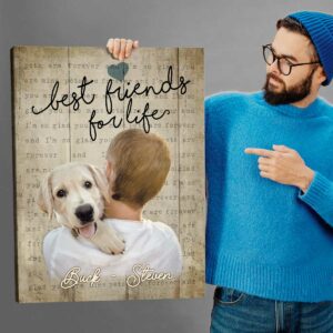 Personalized Pet Gifts, Gifts For Dog Lovers, Pet Canvas, Best Friends For Life – Best Personalized Gifts For Everyone