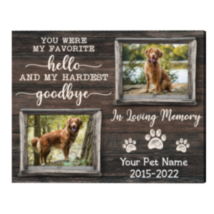 Personalized Pet Memorial Gifts, Dog Remembrance Gift, Dog Loss Gift, Pet Memorial Canvas