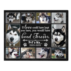 Personalized Pet Memorial Photo Collage Canvas, Pet Memorial Gifts, Loss Of Dog Gifts – Best Personalized Gifts For Everyone