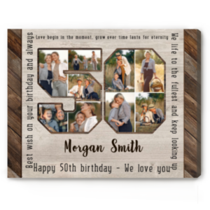 Personalized Photo Gift 50th Birthday, 50th Birthday Gifts For Men For Women, 50th Birthday Gift Ideas