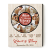 Personalized Photo Gift For 3rd Anniversary, Anniversary 3 Year Gift Photo Collage, Three Years Down Forever To Go