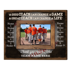 Personalized Photo Gift For Baseball Coach, Baseball Coach Appreciation Gift Canvas, Team Gift Baseball Coach
